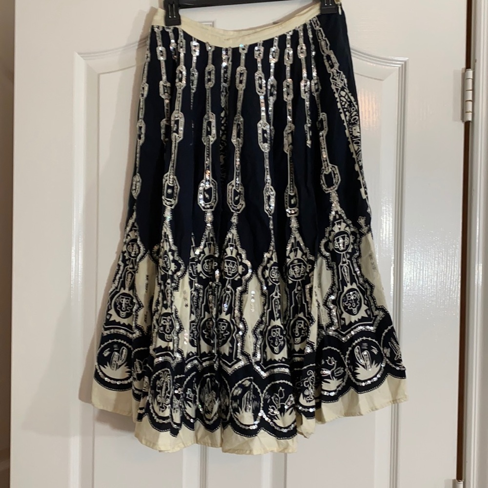 Sequin accented skirt